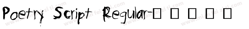 Poetry Script Regular字体转换
